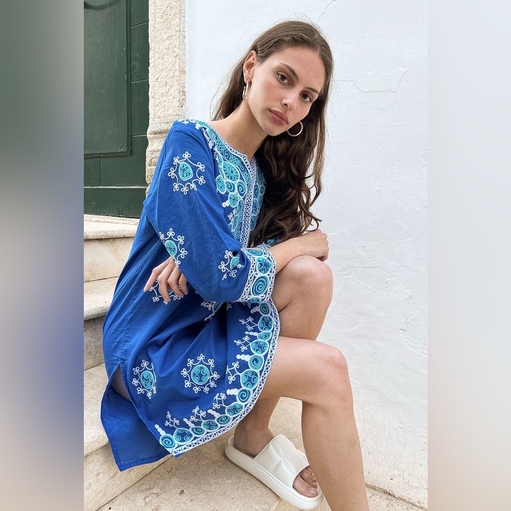 Debbie Katz Emilia Blue Tunic